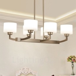 6 luzes modernas cromadas pendentes lustre interno luminárias suspensas para casa luminárias com cúpulas de vidro