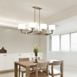 6 luzes modernas cromadas pendentes lustre interno luminárias suspensas para casa luminárias com cúpulas de vidro
