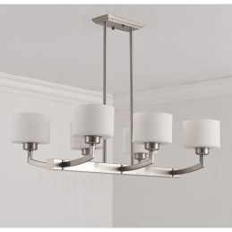 6 luzes modernas cromadas pendentes lustre interno luminárias suspensas para casa luminárias com cúpulas de vidro