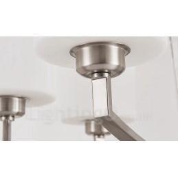 6 luzes modernas cromadas pendentes lustre interno luminárias suspensas para casa luminárias com cúpulas de vidro