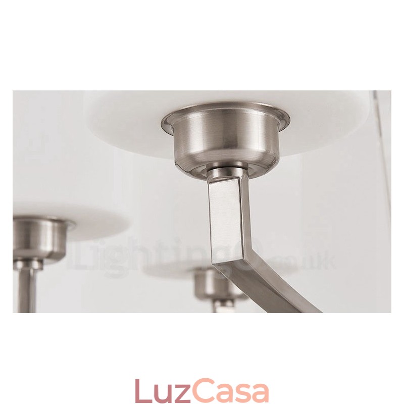 6 luzes modernas cromadas pendentes lustre interno luminárias suspensas para casa luminárias com cúpulas de vidro