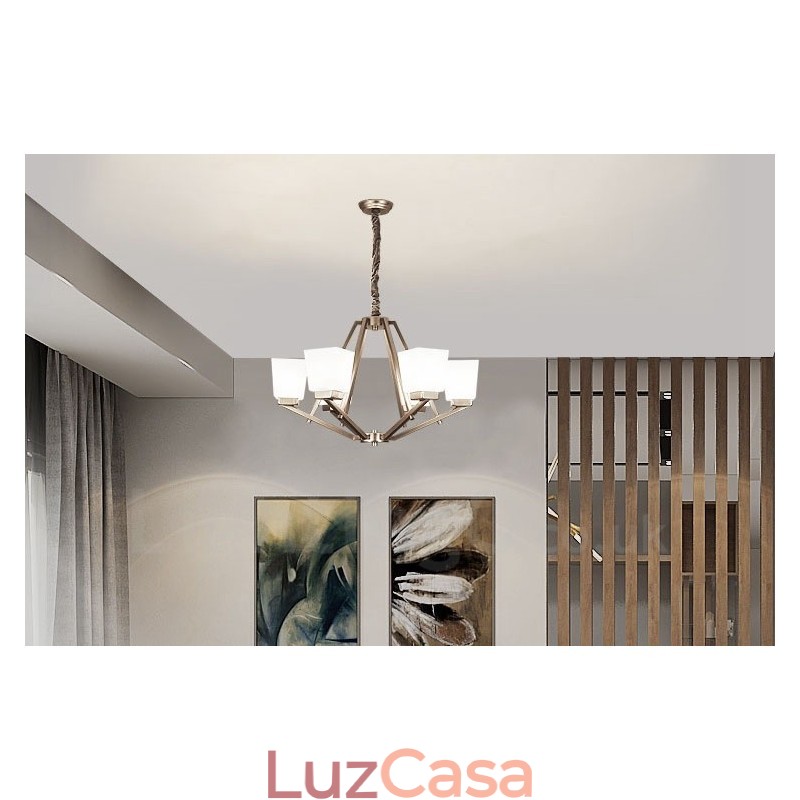 6 luzes cromadas pendentes luz interior lustre moderno casa pendurado iluminação lâmpadas luminárias com tons de vidro