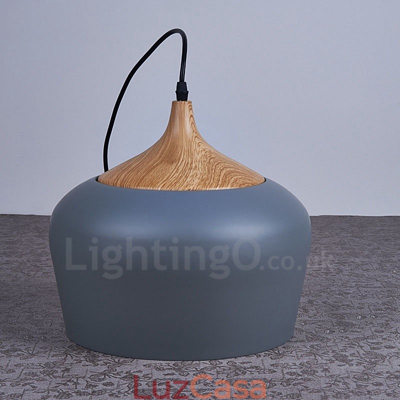 1 Luz Moderna Contemporânea Pendente Luminária Pendente com Sombra Branca Vermelha Azul