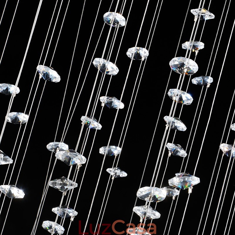 15 Luzes Modernas K9 Cristal Teto Pendente Luz Interior Lustre Iluminação Lâmpadas Luminárias