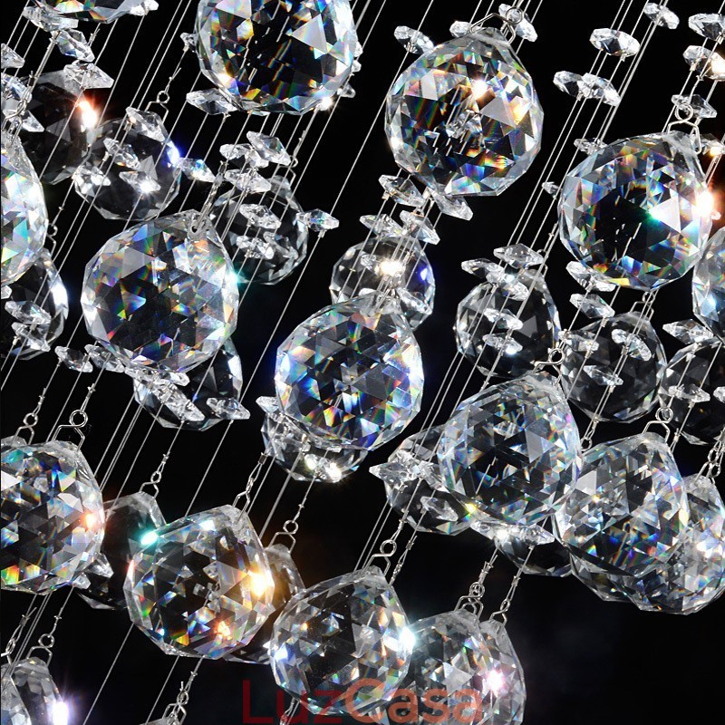 15 Luzes Modernas K9 Cristal Teto Pendente Luz Interior Lustre Iluminação Lâmpadas Luminárias