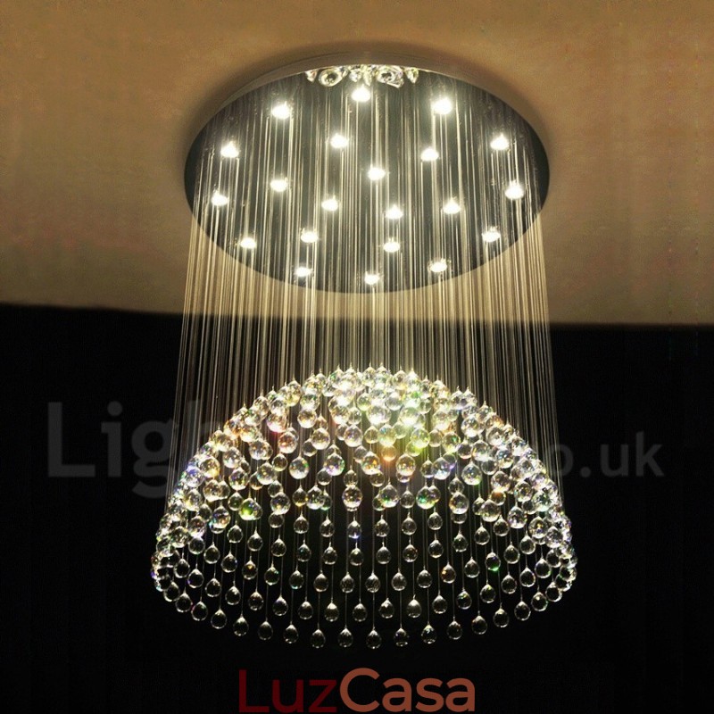 21 Luzes Modernas K9 Cristal Teto Pendente Luz Interior Lustre Iluminação Lâmpadas Luminárias