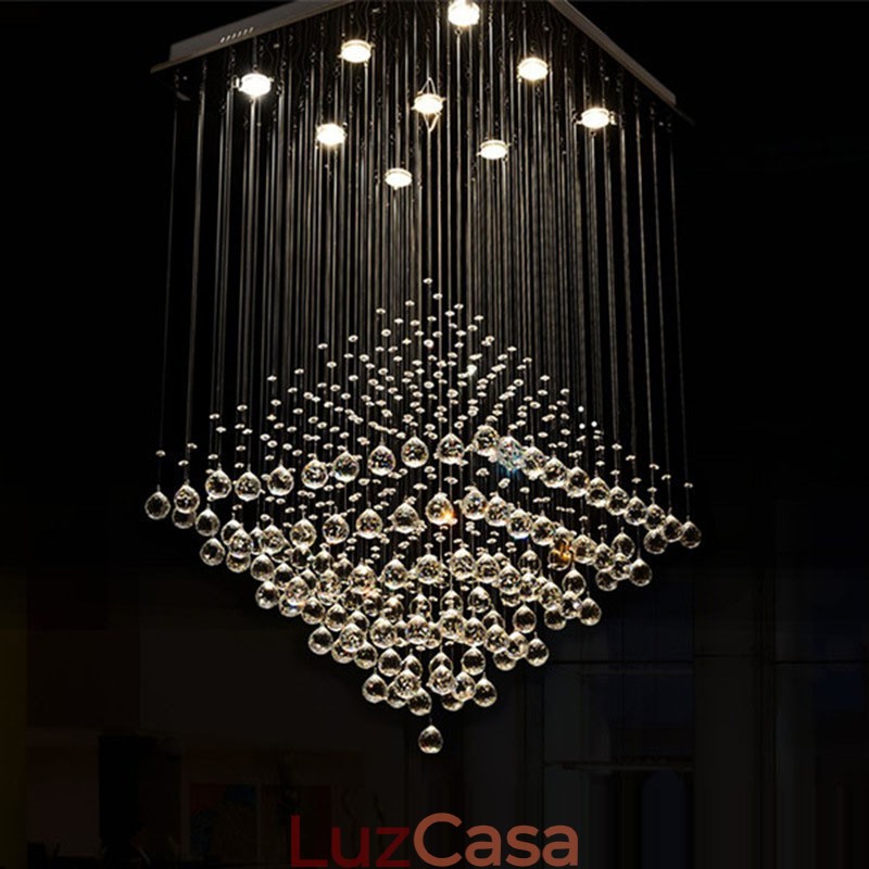 9 luzes modernas k9 cristal teto pingente luz interior lustre iluminação lâmpadas luminárias
