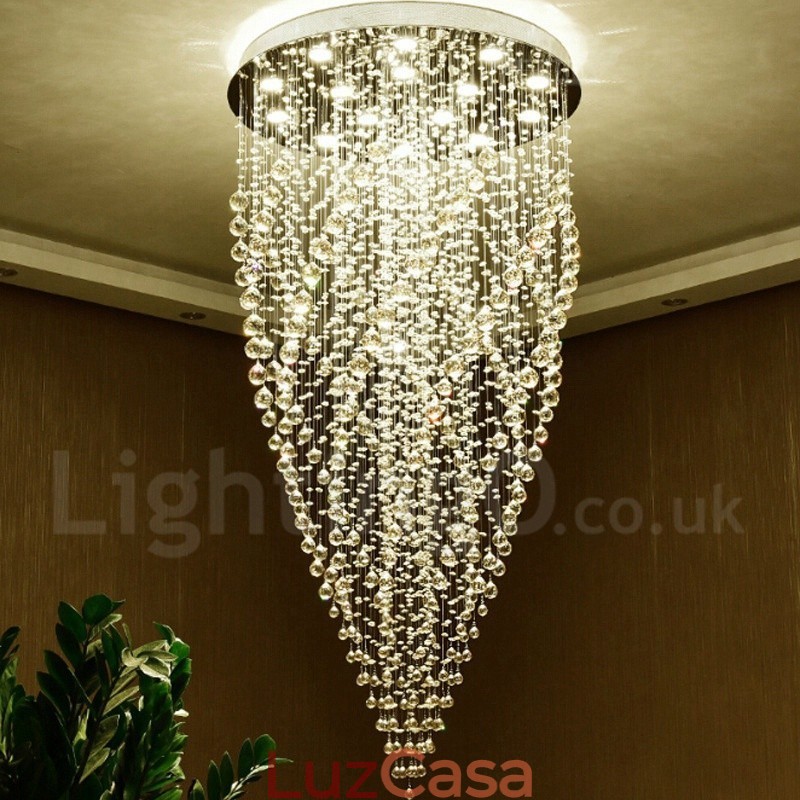 15 Luzes Modernas K9 Cristal Teto Pendente Luz Interior Lustre Iluminação Lâmpadas Luminárias