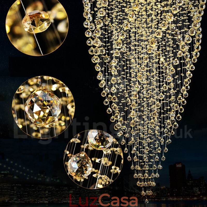 15 Luzes Modernas K9 Cristal Teto Pendente Luz Interior Lustre Iluminação Lâmpadas Luminárias