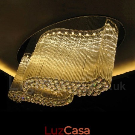 Luminária pendente de teto de cristal K9 moderna, lustre interno, luminárias e acessórios Luminária pendente de teto de cristal K9 moderna, lustre interno, luminárias e acessórios
