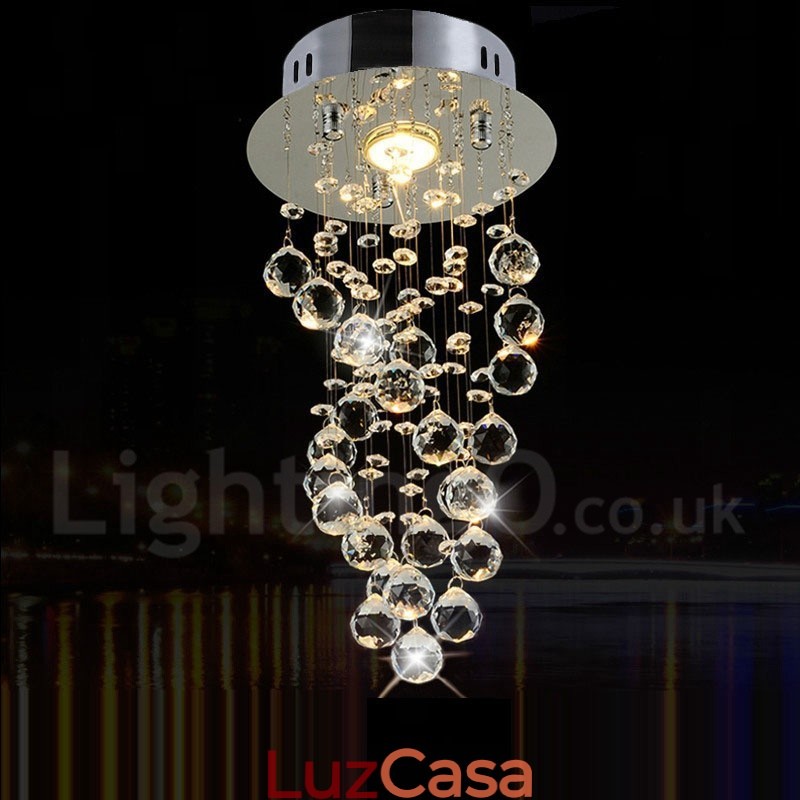 1 Luz Moderna K9 Cristal Teto Pendente Luz Interior Lustre Iluminação Lâmpadas Luminárias