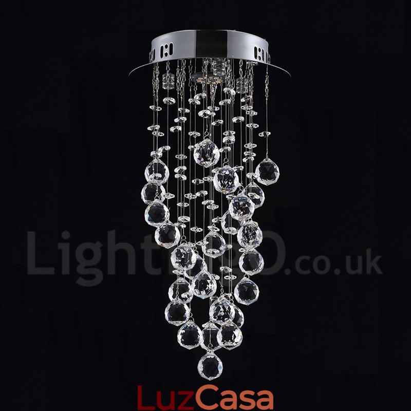 1 Luz Moderna K9 Cristal Teto Pendente Luz Interior Lustre Iluminação Lâmpadas Luminárias