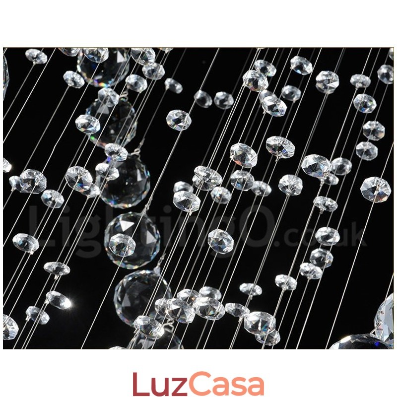 1 Luz Moderna K9 Cristal Teto Pendente Luz Interior Lustre Iluminação Lâmpadas Luminárias