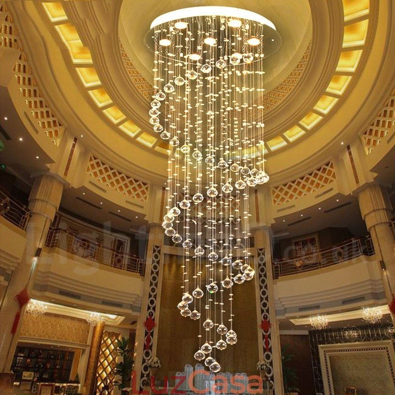 7 Luzes Modernas K9 Cristal Teto Pendente Luz Interior Lustre Iluminação Lâmpadas Luminárias