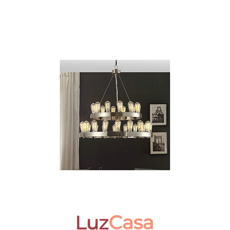 Lustre de metal cromado estilo vintage mini