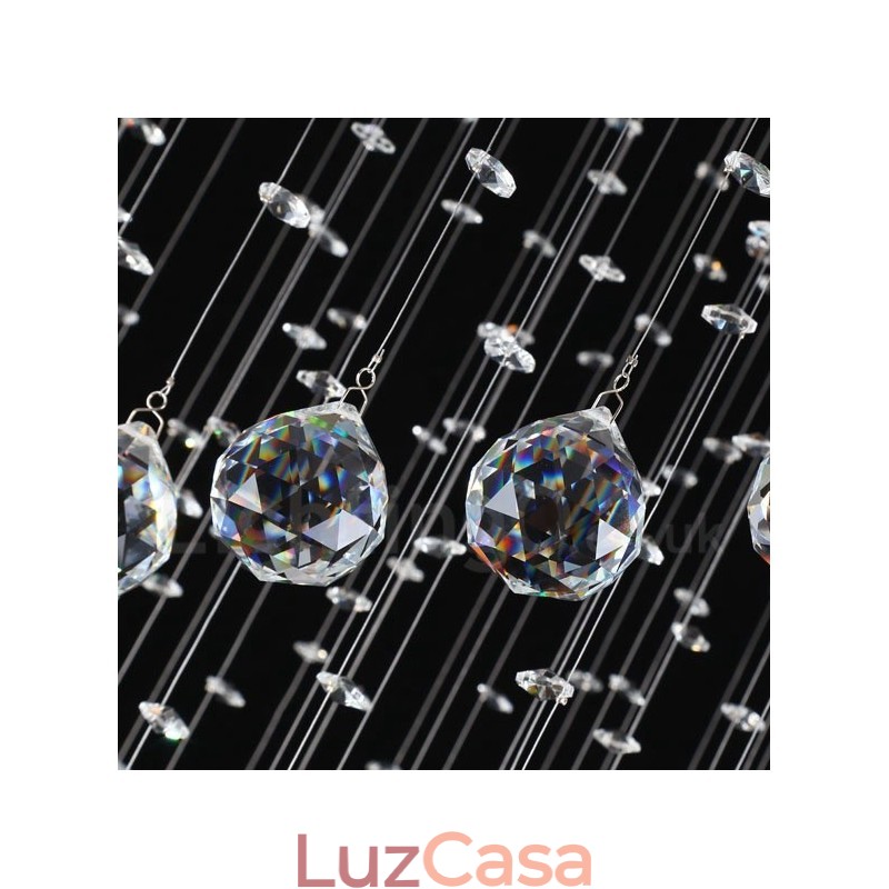 7 Luzes Modernas K9 Cristal Teto Pendente Luz Interior Lustre Iluminação Lâmpadas Luminárias