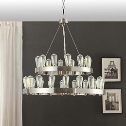 Lustre de metal cromado estilo vintage mini