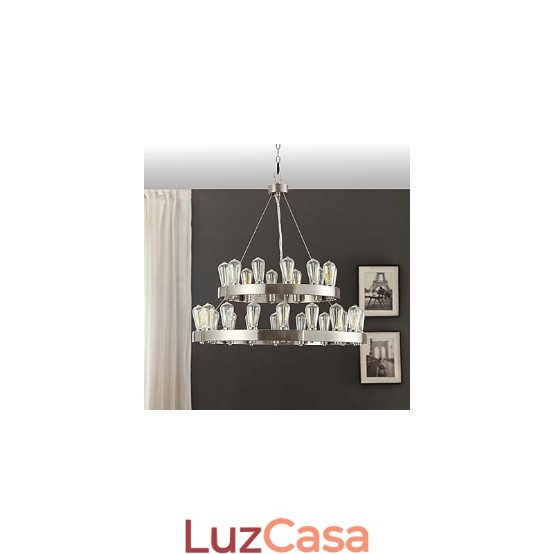 Lustre de metal cromado estilo vintage mini