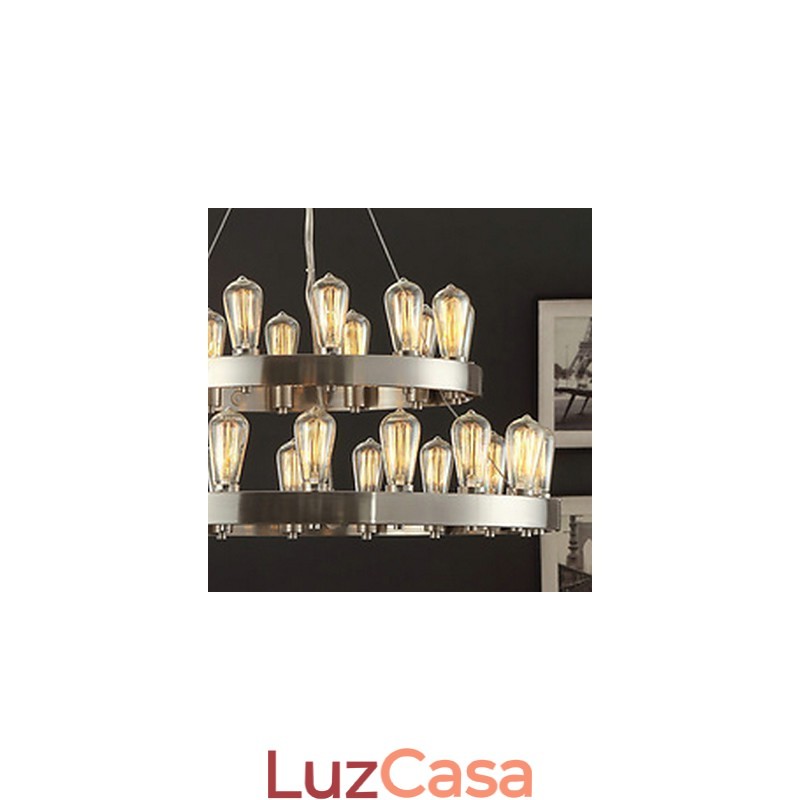 Lustre de metal cromado estilo vintage mini