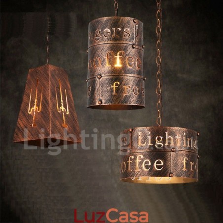 1 Luz Retro Vintage Pendente Luz Café Casa Pendente Lâmpada 1 Luz Retro Vintage Pendente Luz Café Casa Pendente Lâmpada