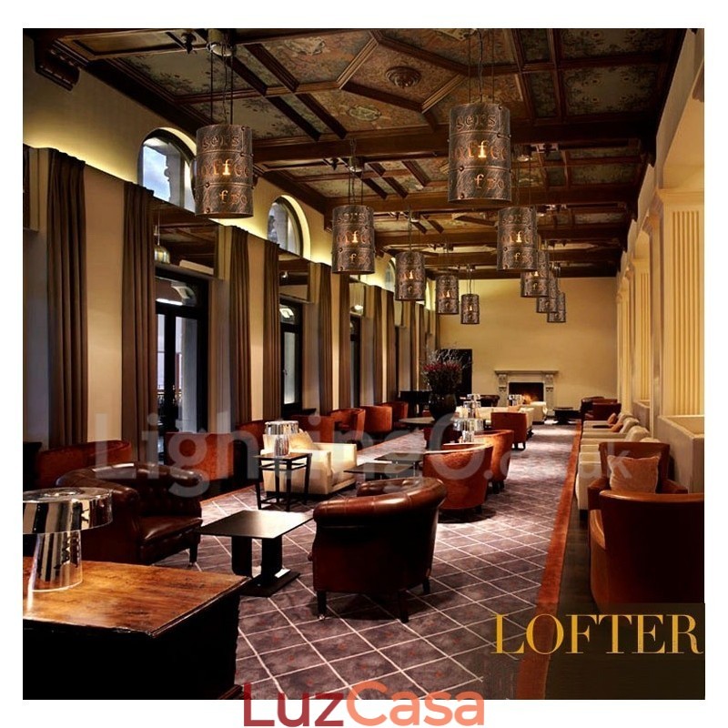1 Luz Retro Vintage Pendente Luz Café Casa Pendente Lâmpada