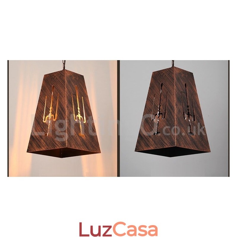 1 Luz Retro Vintage Pendente Luz Café Casa Pendente Lâmpada