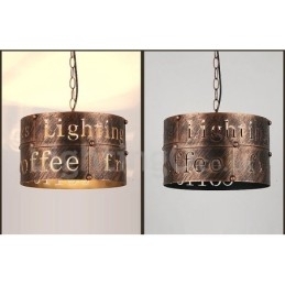 1 Luz Retro Vintage Pendente Luz Café Casa Pendente Lâmpada