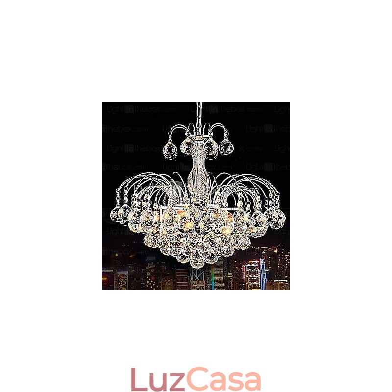 Pingente Luxo Moderno Cristal Sala de estar 3 Luzes Lustre