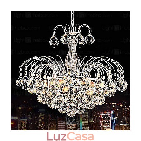 Pingente Luxo Moderno Cristal Sala de estar 3 Luzes Lustre Pingente Luxo Moderno Cristal Sala de estar 3 Luzes Lustre