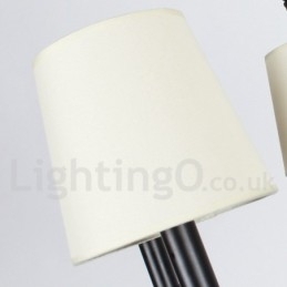 Lustre estilo vela retrô rústico de 6 luzes