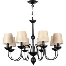 Lustre estilo vela contemporâneo retrô rústico de 8 luzes