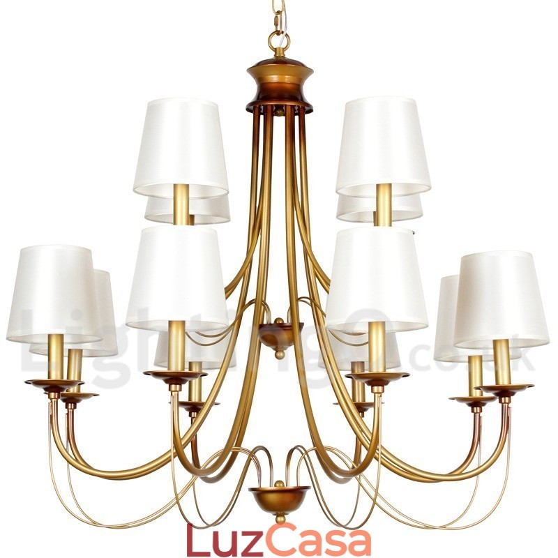 Lustre estilo vela contemporâneo moderno estilo mediterrâneo rústico de 12 luzes