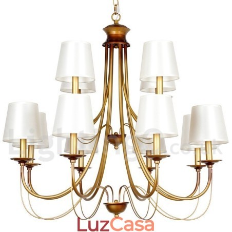 Lustre estilo vela contemporâneo moderno estilo mediterrâneo rústico de 12 luzes Lustre estilo vela contemporâneo moderno estilo mediterrâneo rústico de 12 luzes