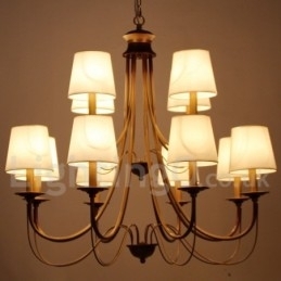 Lustre estilo vela contemporâneo moderno estilo mediterrâneo rústico de 12 luzes