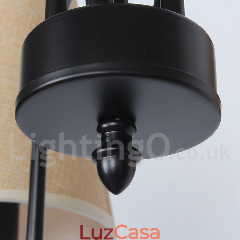 Lustre estilo vela retrô contemporâneo de 6 luzes