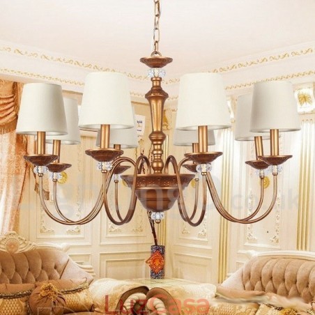 Lustre estilo vela retrô de 8 luzes Lustre estilo vela retrô de 8 luzes