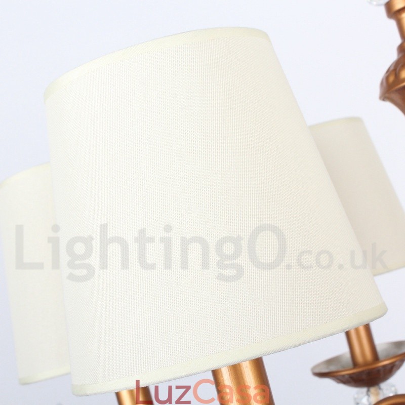 Lustre estilo vela retrô de 8 luzes