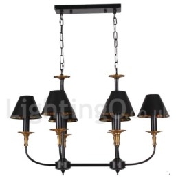 Lustre estilo vela retrô contemporâneo de 6 luzes