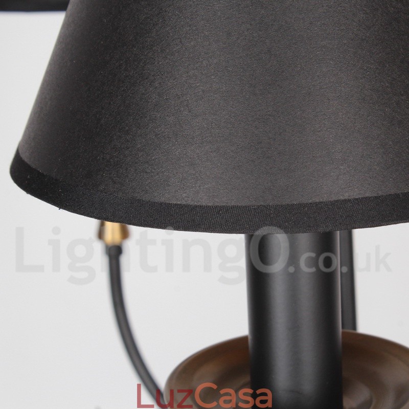 Lustre estilo vela retrô contemporâneo de 6 luzes