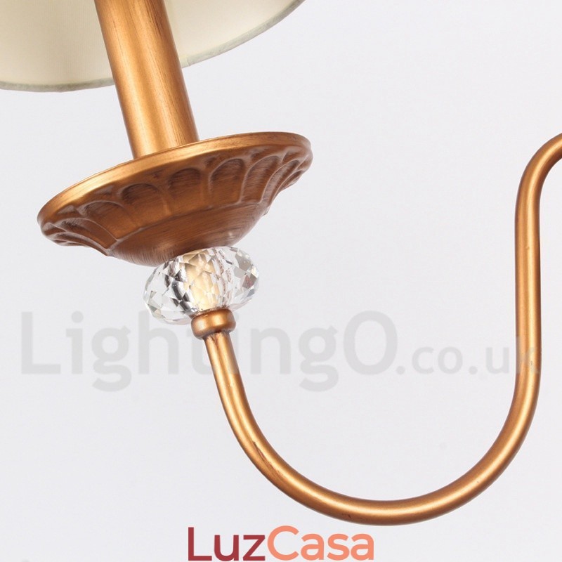 Lustre estilo vela retrô preto rústico de 6 luzes