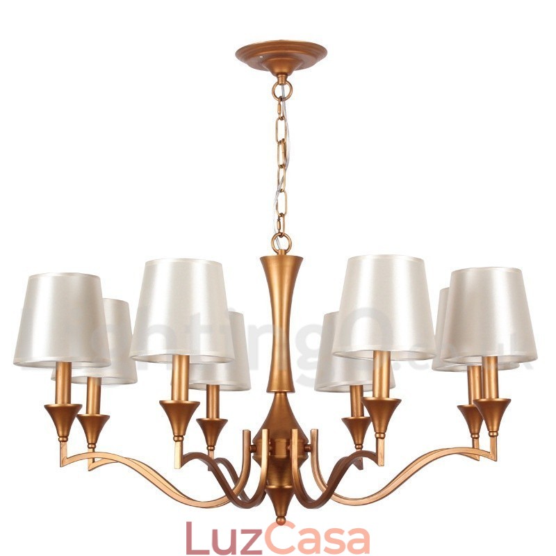 Lustre estilo vela de 8 luzes