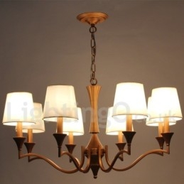Lustre estilo vela de 8 luzes