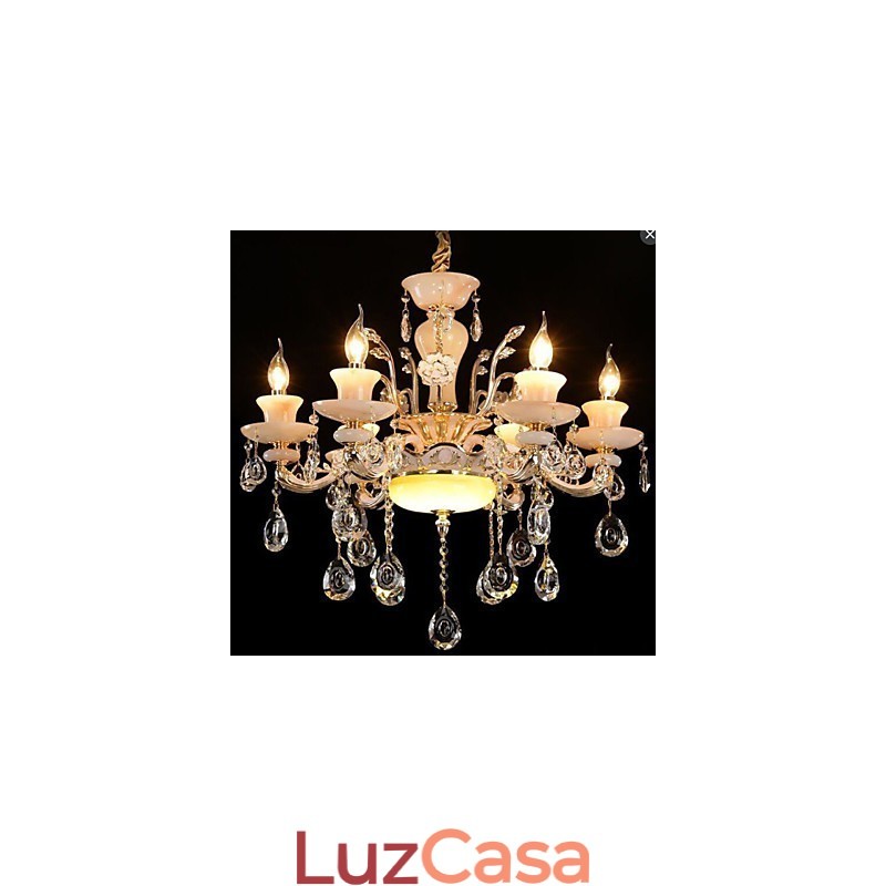 Pingente de estilo europeu em liga de zinco imitação de cristal de jade