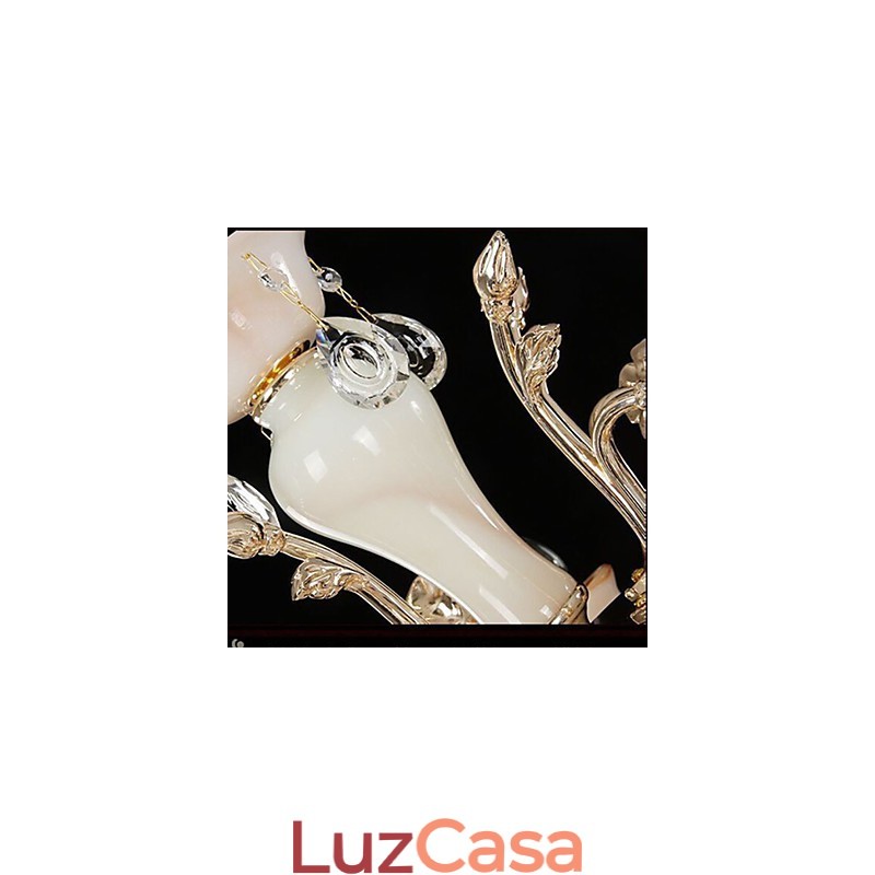 Pingente de estilo europeu em liga de zinco imitação de cristal de jade