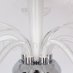 Lustre estilo vela de cristal K9 contemporâneo branco de 8 luzes