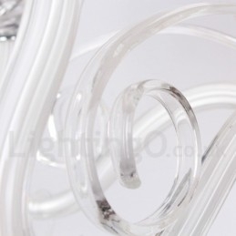 Lustre estilo vela de cristal K9 contemporâneo branco de 8 luzes