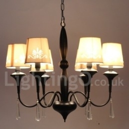 Lustre estilo vela estilo mediterrâneo de 6 luzes