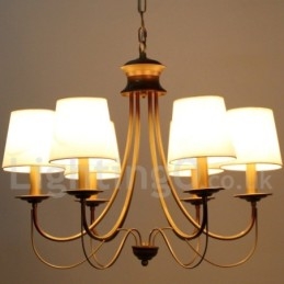 Lustre estilo vela contemporâneo moderno estilo mediterrâneo rústico de 6 luzes