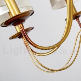 Lustre estilo vela contemporâneo moderno estilo mediterrâneo rústico de 6 luzes