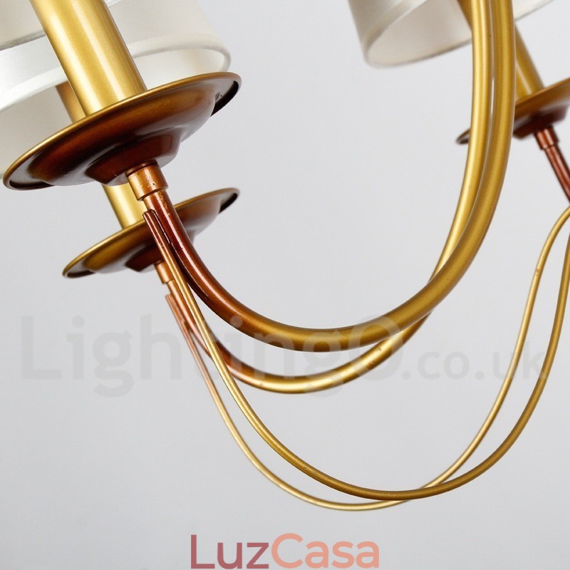 Lustre estilo vela contemporâneo moderno estilo mediterrâneo rústico de 6 luzes